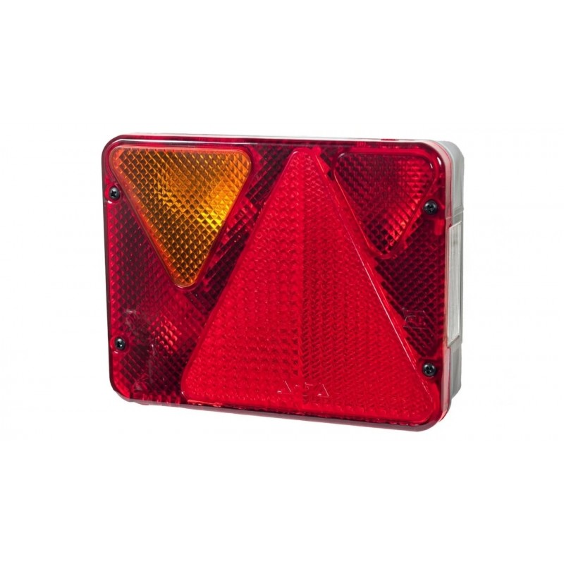 Piloto posterior izquierdo con triángulo horizontal para remolque