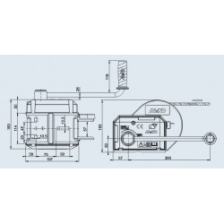 Cabestrante 900 KG con soporte y cable
