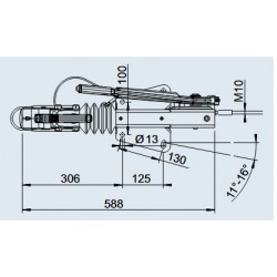 Enganche de inercia en V de 450 a 750 kg para remolque